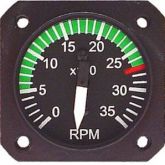 Indicatore RPM 57d, per motore Lyco, range 0/3500rpm, B/W Uma + Sensore RPM magnetico