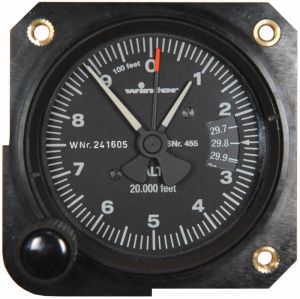 Altimetro range 0-1000 - 20000 feet, 57d , inch HG , FORM 1