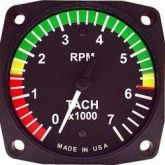 Indicatore RPM 80d, Rotax 912/914, 0-7000 rpm con archi colorati, UMA
