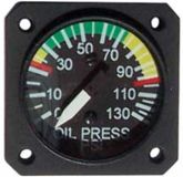 Indicatore pressione OLIO 0-10 bar UMA 1.1/4 " per sensore VDO, con archi colorati 912