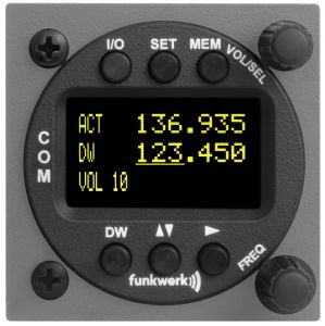 Unità remota Funkwerk, per il controllo ATR833, 57 mm rack, display OLED, solo per la versione 2 Knop
