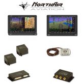 Kit Skyview doppio monitor HDX 7" con PFD ( parte volo ) + GPS + EMS ( parte motore ) , 2 batterie bkp, vis. sintetica