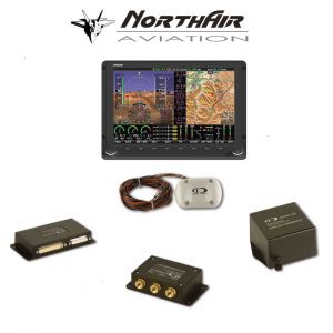 Kit Skyview singolo monitor HDX 10" con PFD ( parte volo ) + GPS + EMS ( parte motore ) , batteria bkp, vis. sintetica