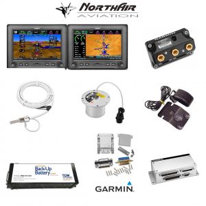 Kit G3X Touch (GDU 450), doppio monitor 7" orizzontale, PFD+GPS+EMS, batteria bkp, install.kit, ant.GPS
