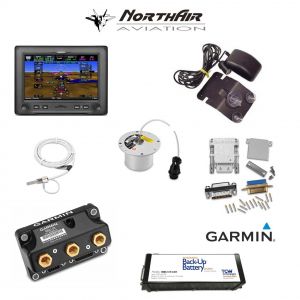 Kit G3X Touch (GDU 450), singolo monitor 7" orizzontale, PFD+GPS, batteria bkp, install.kit, ant.GPS