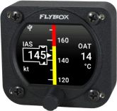 Flybox Omnia80 ASI-OAT, Air Speed Indicator + Outside Air Temp
