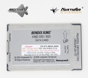 KMD540 Database Datacard  BendixKing, P/N 071-00161-0103